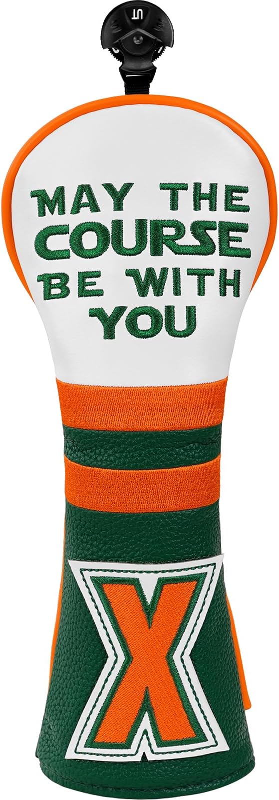 Spider Boss Golf Covers Sports Style Driver Covers, Green&White Fairway Wood Headcover Hybrid(UT) Cover Fairway(FW) Headcover, 4 Pcs Golf Head Covers with Number 1,3,5,X