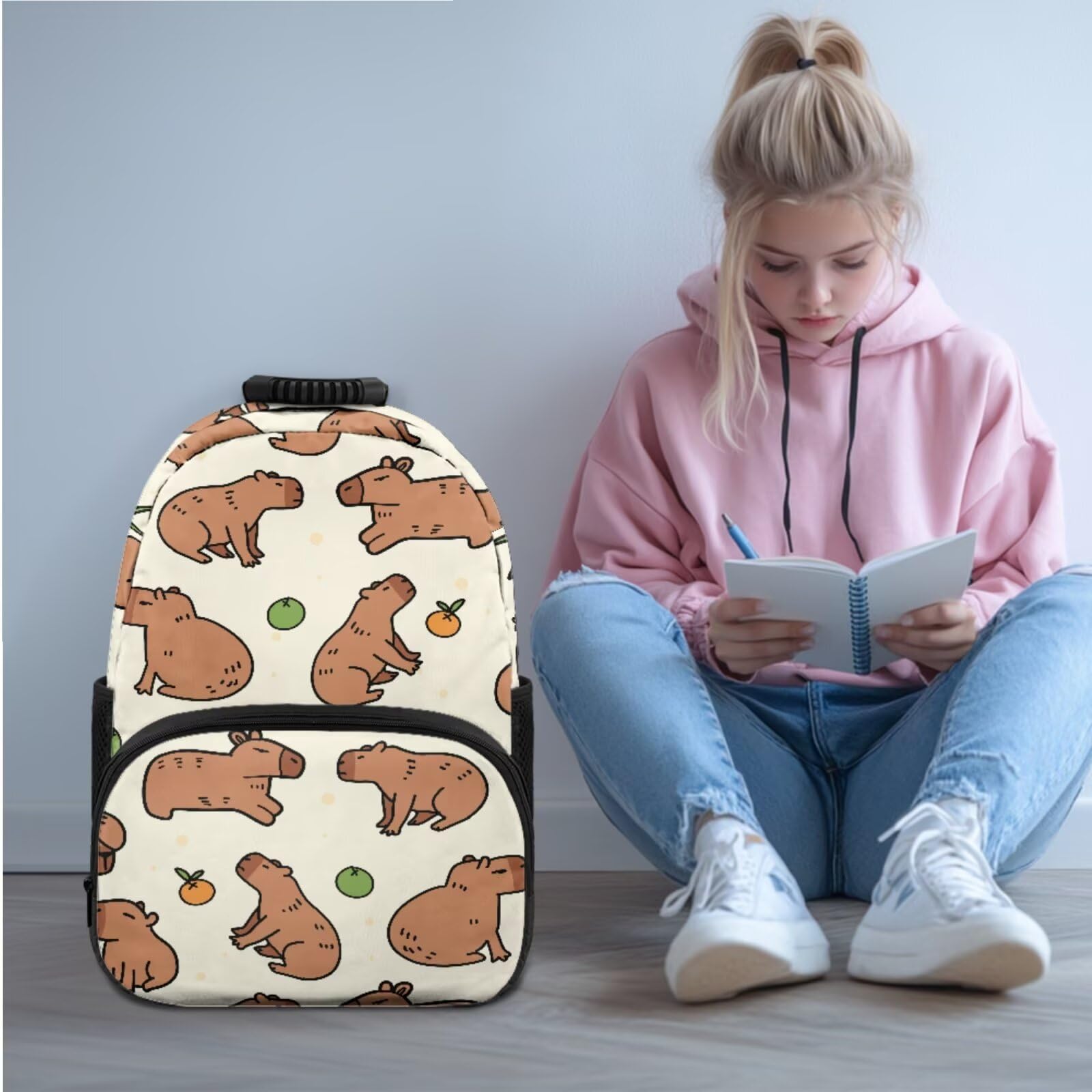 HUGS IDEA Zaino per bambini Borsa per libri scolastici per ragazze 4-6 6-8 8-10 Set di borse per la scuola carino