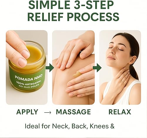 Miniatura 4 de Pomada NMD - para Dolor Muscular con Árnica, Aceite de Oliva, Hoja de Guanábana, Crema Confortable para Músculos, Pies, Manos, Piernas 60G (1)