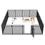 New Thickened Version Dog Playpen, 32 Inch Dog Fences for The Yard, Portable Outdoor Dog Playpen for Large/Medium/Small Dogs, Foldable Metal Dog playpen, with Doors (16 Panels, 32 Inch) 32 Inch 16 Panels