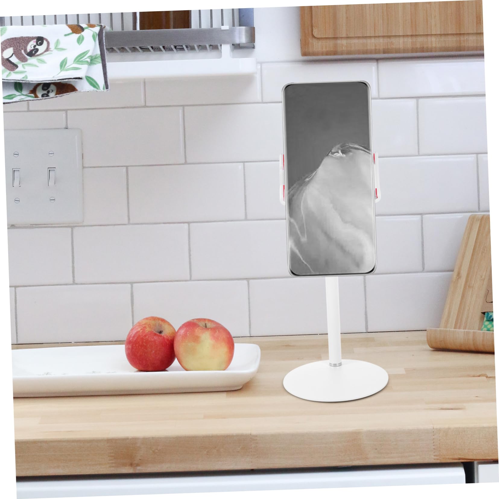 Homoyoyo Supporto da Scrivania Regolabile per Smartphone e Tablet in Lega di Alluminio e Abs, Design Creativo Stabilità Ottimale
