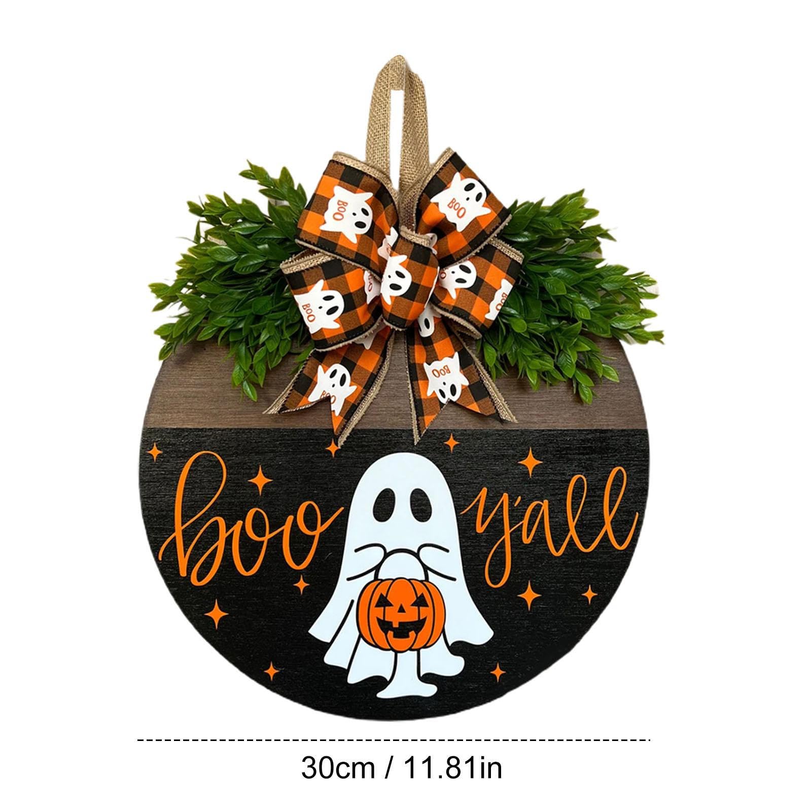 Halloween-Geister-Türschild Aus Holz – 'Boo'-Dekoration, Lasergeschnitten, Für Tür, Wand & Kranz