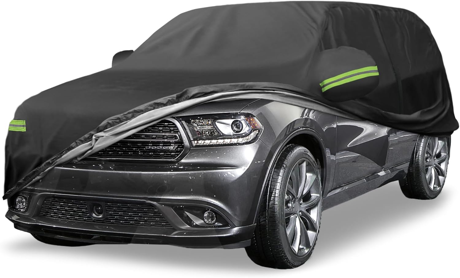 Car Cover Waterproof Custom Fit for Dodge Durango 2011-2023 All Weather for Automobiles Outdoor Snow Sun Dust UV Protection Full Exterior Cover with Door Zipper