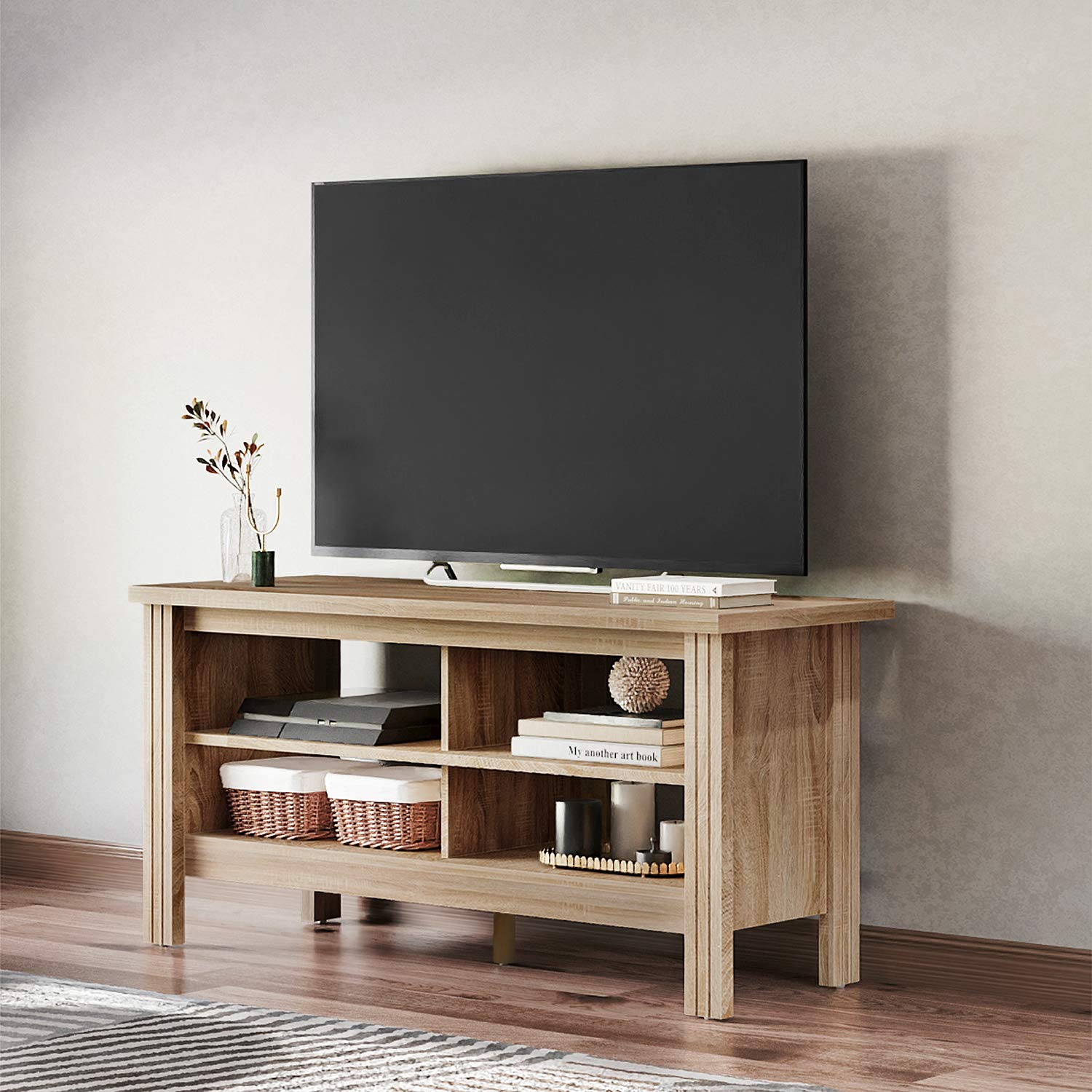 Buy Farmhouse Wood TV Stand for TV's up to 55" Flat Screen Living Room