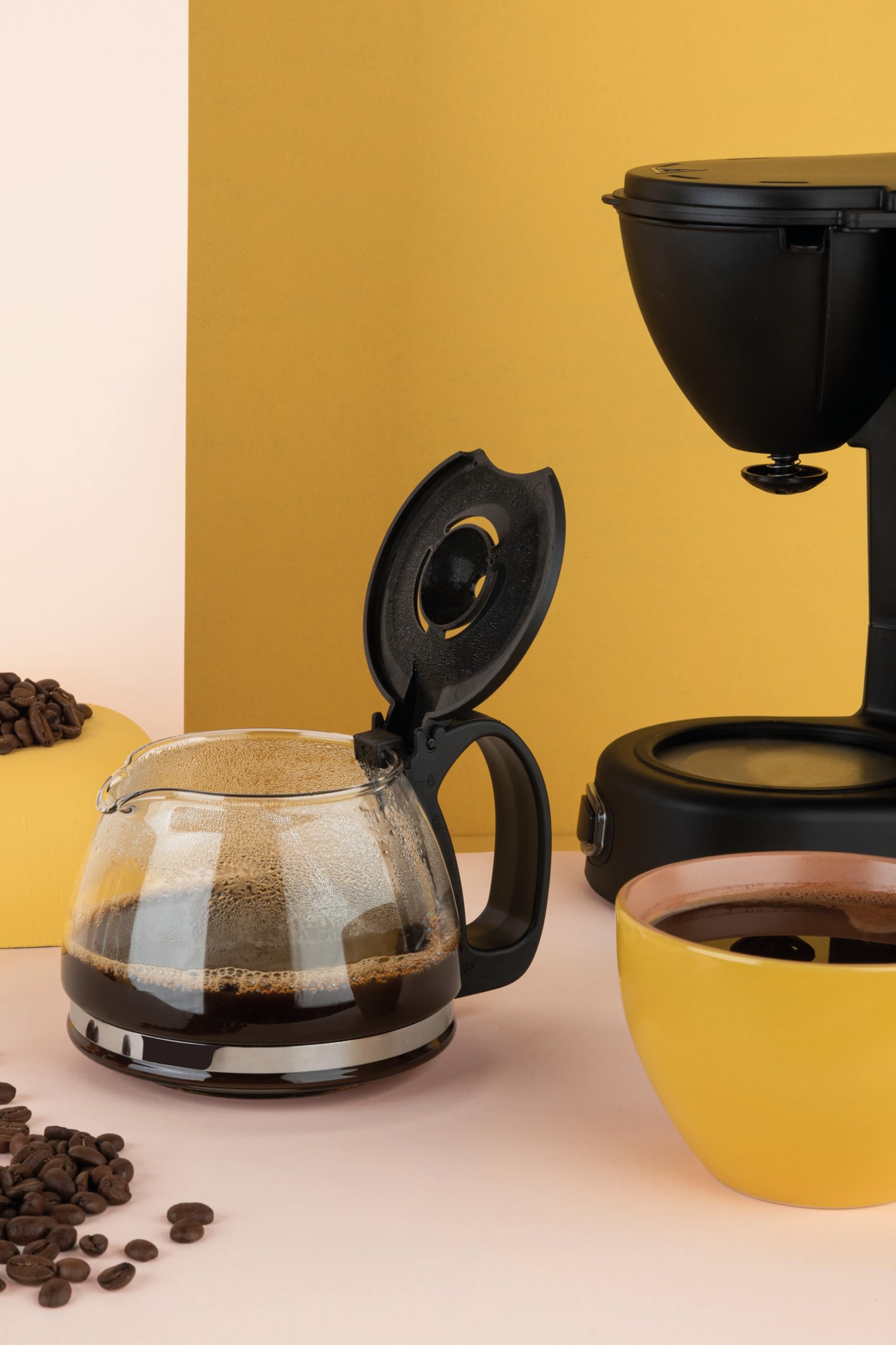 Jata JECA1750 - Caffettiera a goccia da 2 a 8 tazze 650 W, caraffa in vetro da 750 ml con coperchio. Sistema antigoccia. Filtro permanente. Spegnimento automatico. Risparmio energetico