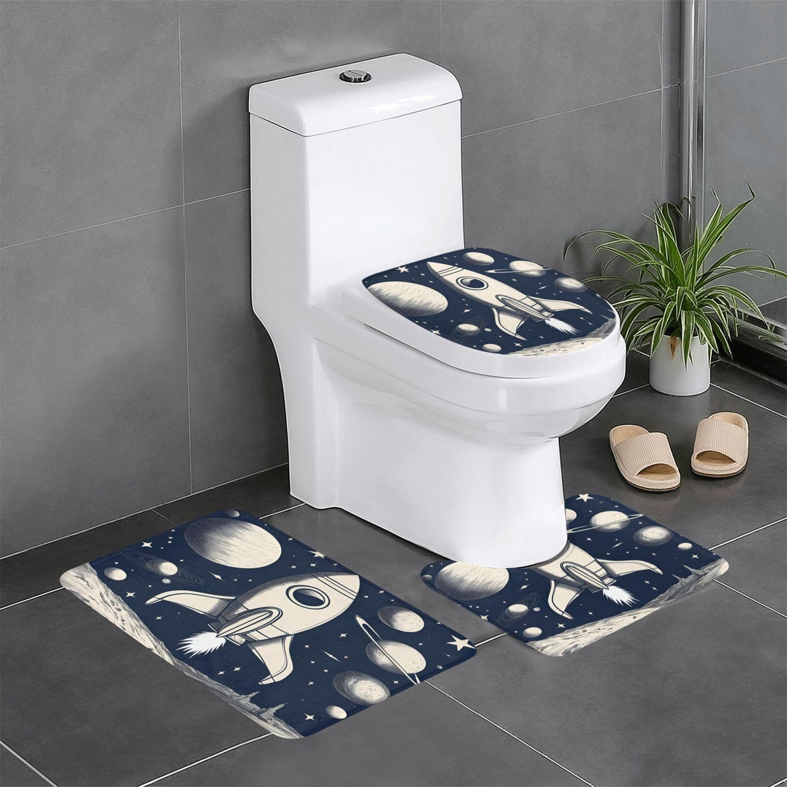 Tapis de bain fusée absorbant et tapis de porte lavable contre l'humidité
