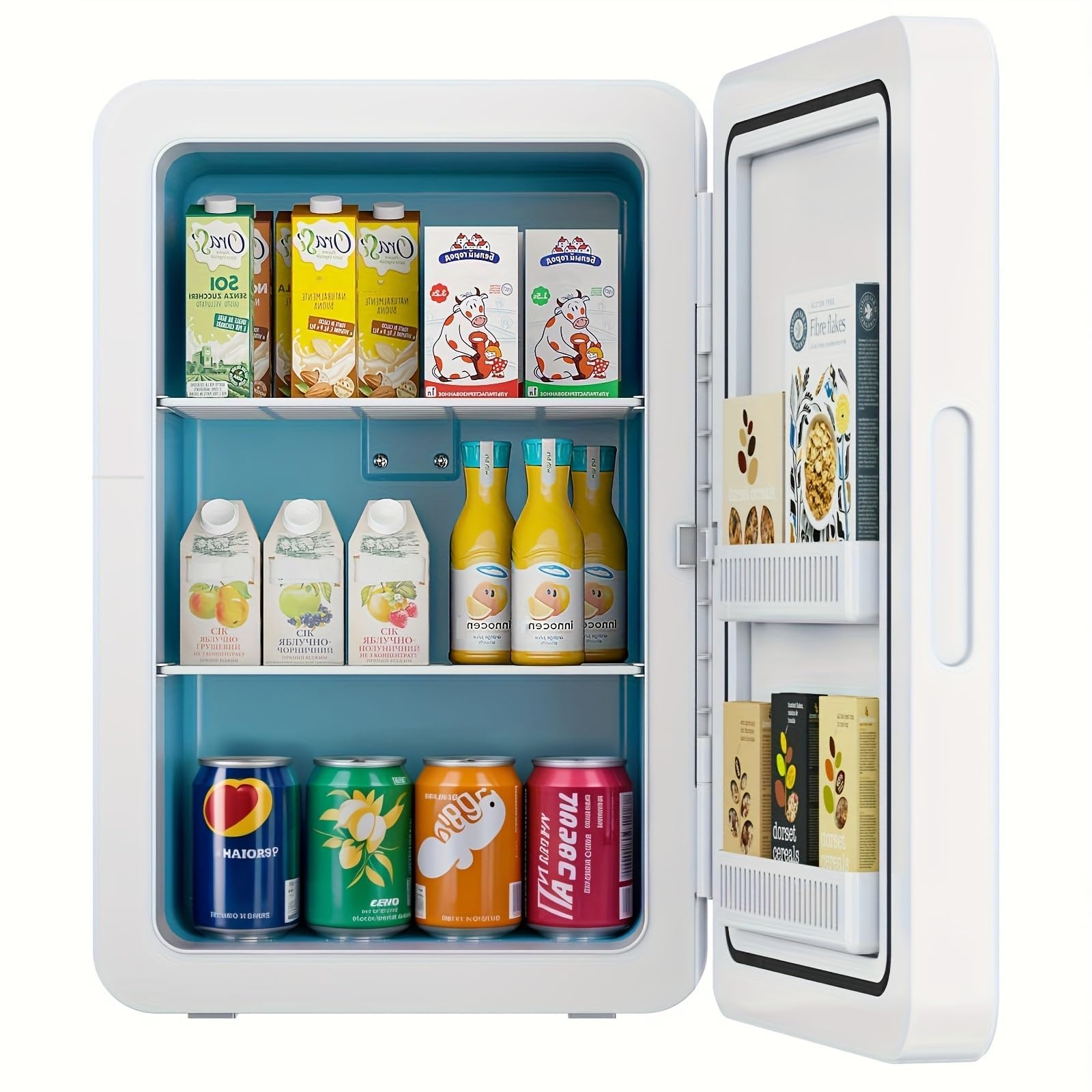 Kikihuose 22L/30Cans Mini Fridge for Bedroom, 12v