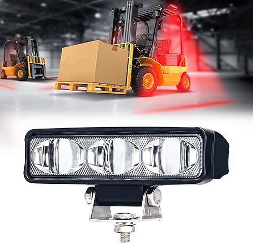 Luz de seguridad para carretilla elevadora LED de línea recta roja para carretilla elevadora, luz de advertencia de área peligrosa, 1 unidad