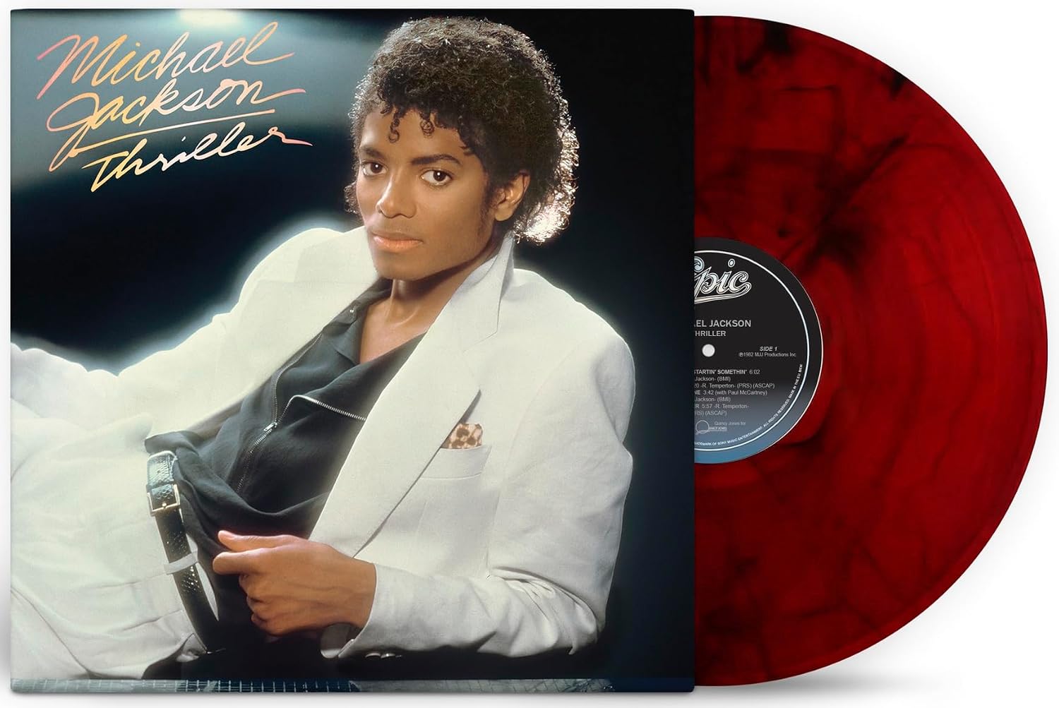 Thriller (Limited Edition Red & Black Marble Vinyl) by Michael Jackson — album cover
