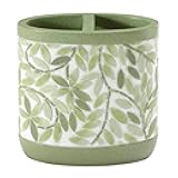 Avanti Linens - Toothbrush Holder, Resin Countertop Accessories, Guest Bathroom Essentials (Stratford Collection, Green)