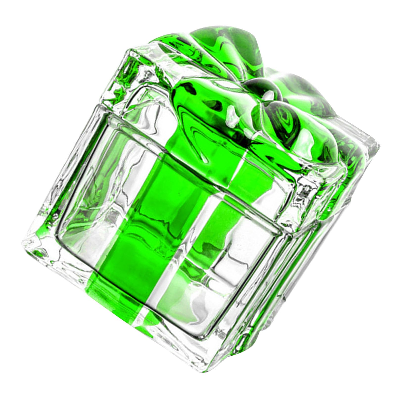 Barattolo di Biscotti Natalizi Barattolo di Vetro Festivo per Ornamenti di Caramelle, Pratico Contenitore per Caramelle per le Vacanze (4,13x4,13x4,13 pollici Verde)