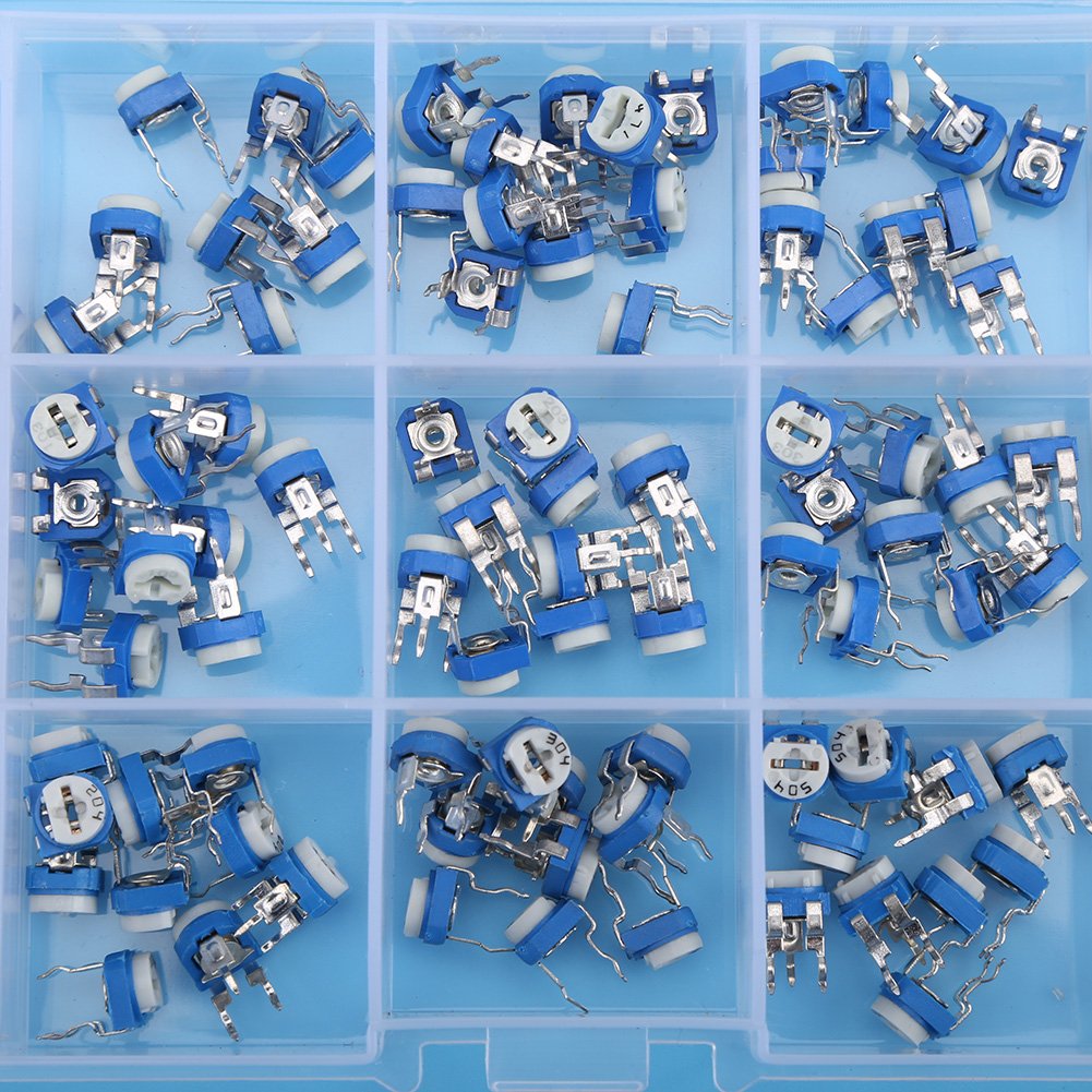 TWTADE 6mm Variable Resistor Potentiometer Assortment Kit 15 Values 100