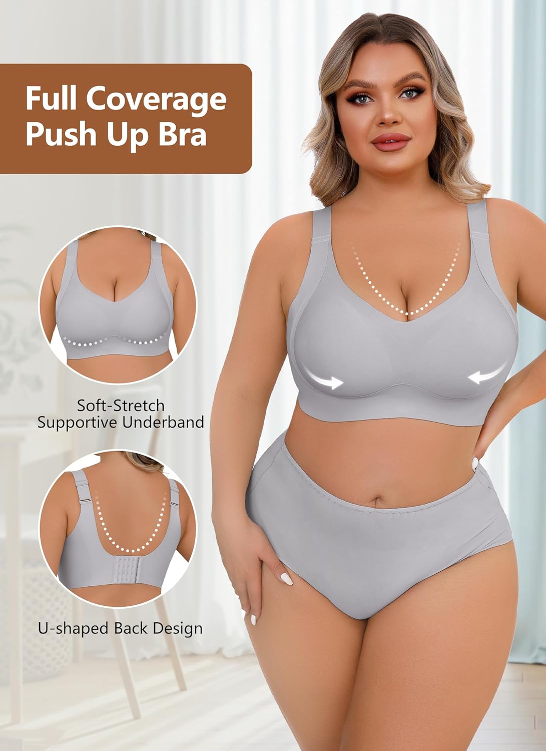 Soft Sleep Wirefree Bras for Women Full Coverage No Underwire Everyday Bras Comfortable Sports Bras - Image 6