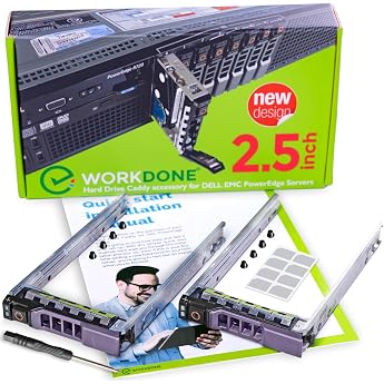 WORKDONE 2-Pack 2.5 inch Caddy Compatible with Dell PowerEdge 13-11 Gen