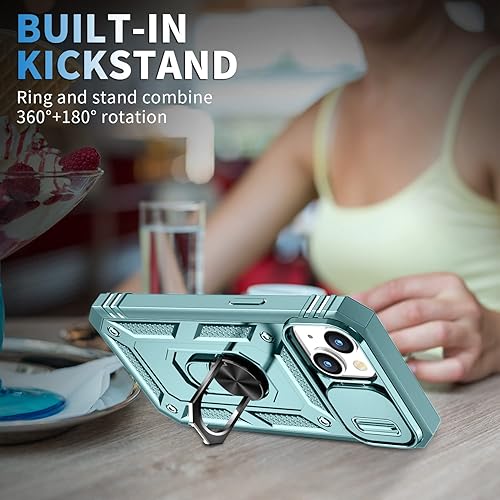 Vista 99 de Korecase Funda de protección para iPhone 12 y 12 Pro Ring Case con cubierta para lente de cámara, grado militar, resistente, de doble capa, cuerpo