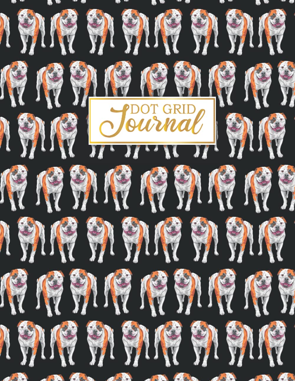 American Bulldog Dot Grid: American Bulldog Pattern Dot Grid Notebook To Write Notes Password, Sketch Pad, Notepad, To Do Lists - 8.5"x 11" Inches - 100 Pages