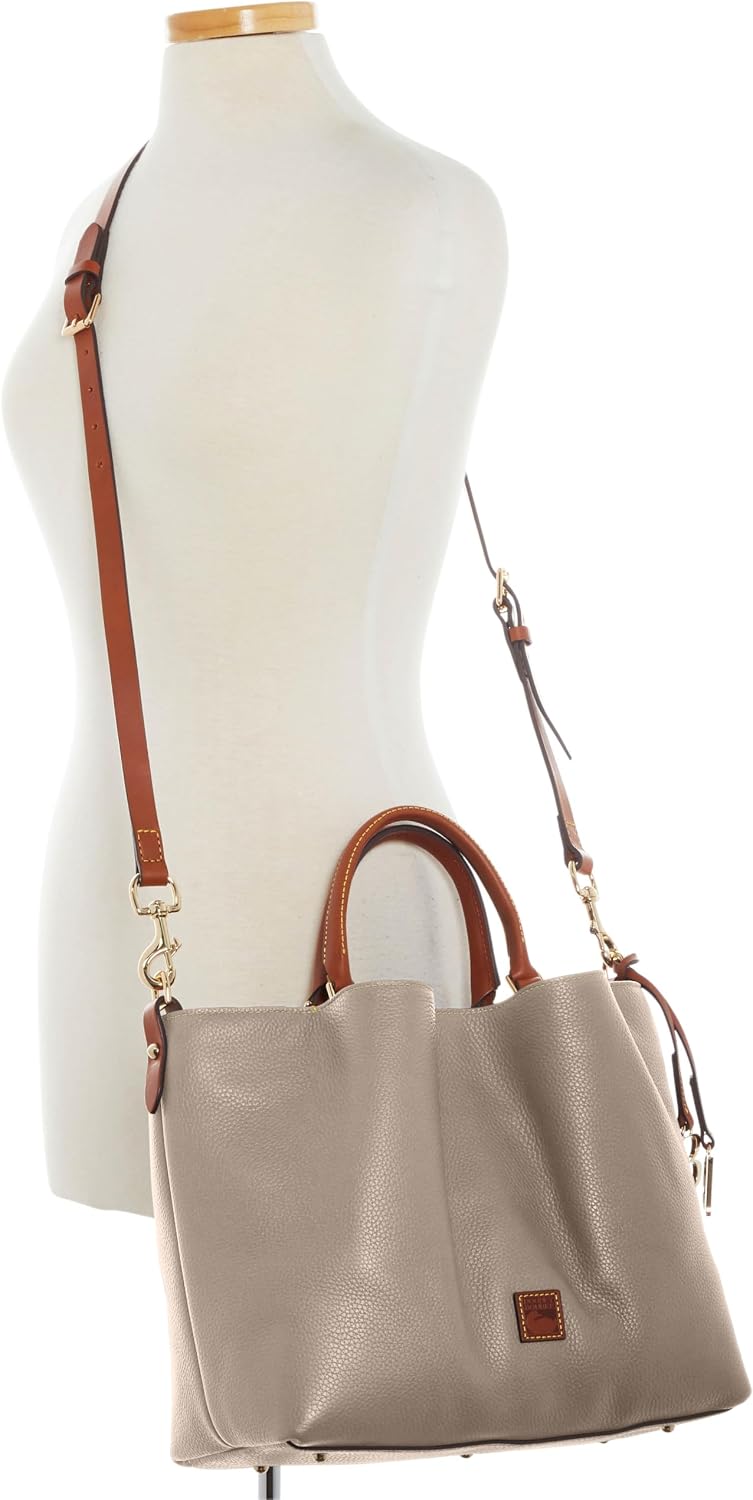 Dooney & Bourke Crossbody Satchel Bags for Women, Large Barlow Leather Handbags with Removable Shoulder Strap
