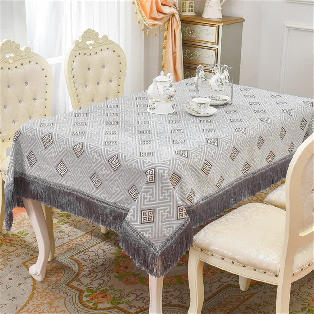 Nappe de style européen chenille nappe salon rectangulaire américaine