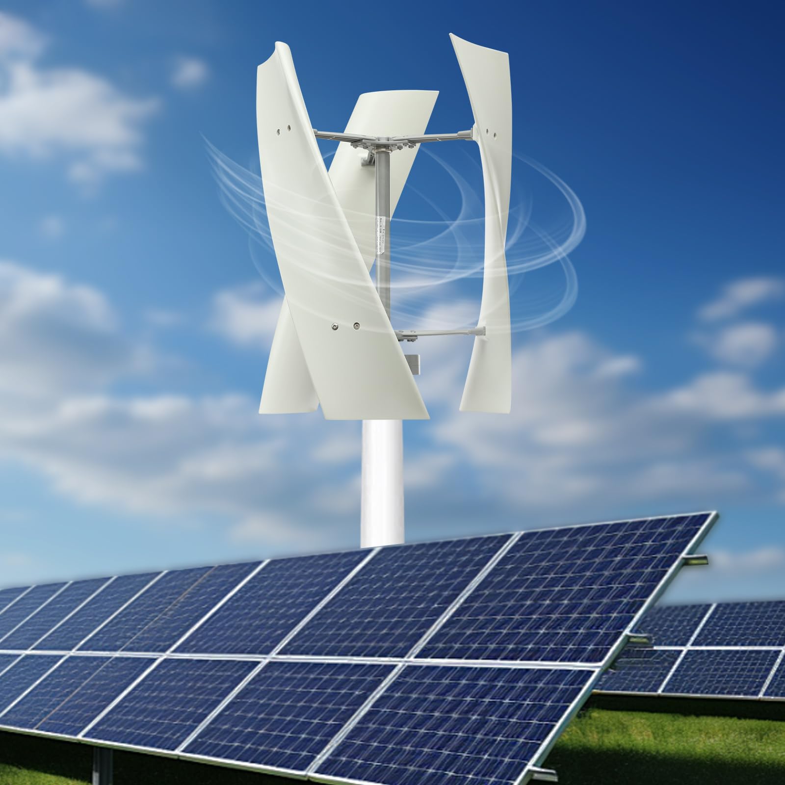 Aerogenerador de viento vertical, 100 W, 3 hojas, 13 M/S, IP67, pequeña turbina eólica con dispositivo de control para barcos, pabellones, cabañas