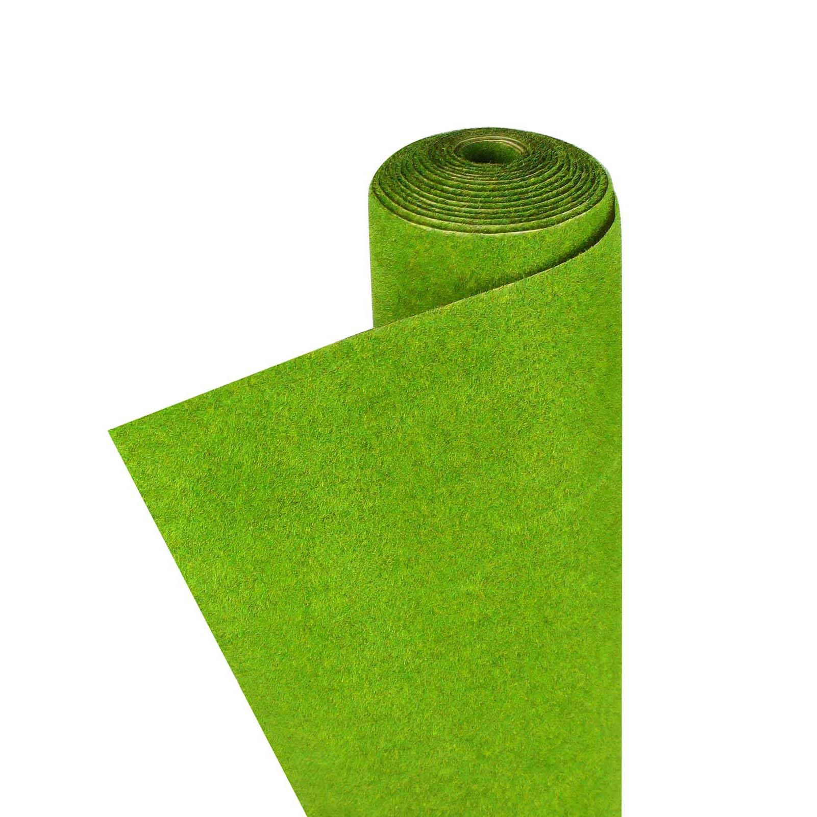 Evemodel Alfombra de césped 1 x 2,5 m verde herbáceo para modelismo | Aspecto natural · Se puede cortar · Para paisajes creativos