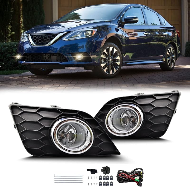 Faróis de neblina dianteiros Boxlight para Nissan Sentra/Sylphy 2016–2019 – Par