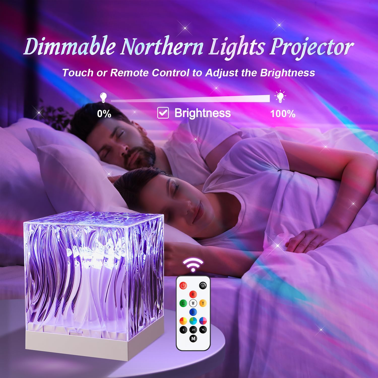PIKOY Proyector de cielo estrellado para niños, lámpara de aurora de 18 modos de luz, lámpara de aurora de control remoto, luz nocturna de control remoto, proyector de galaxia, proyector de aurora