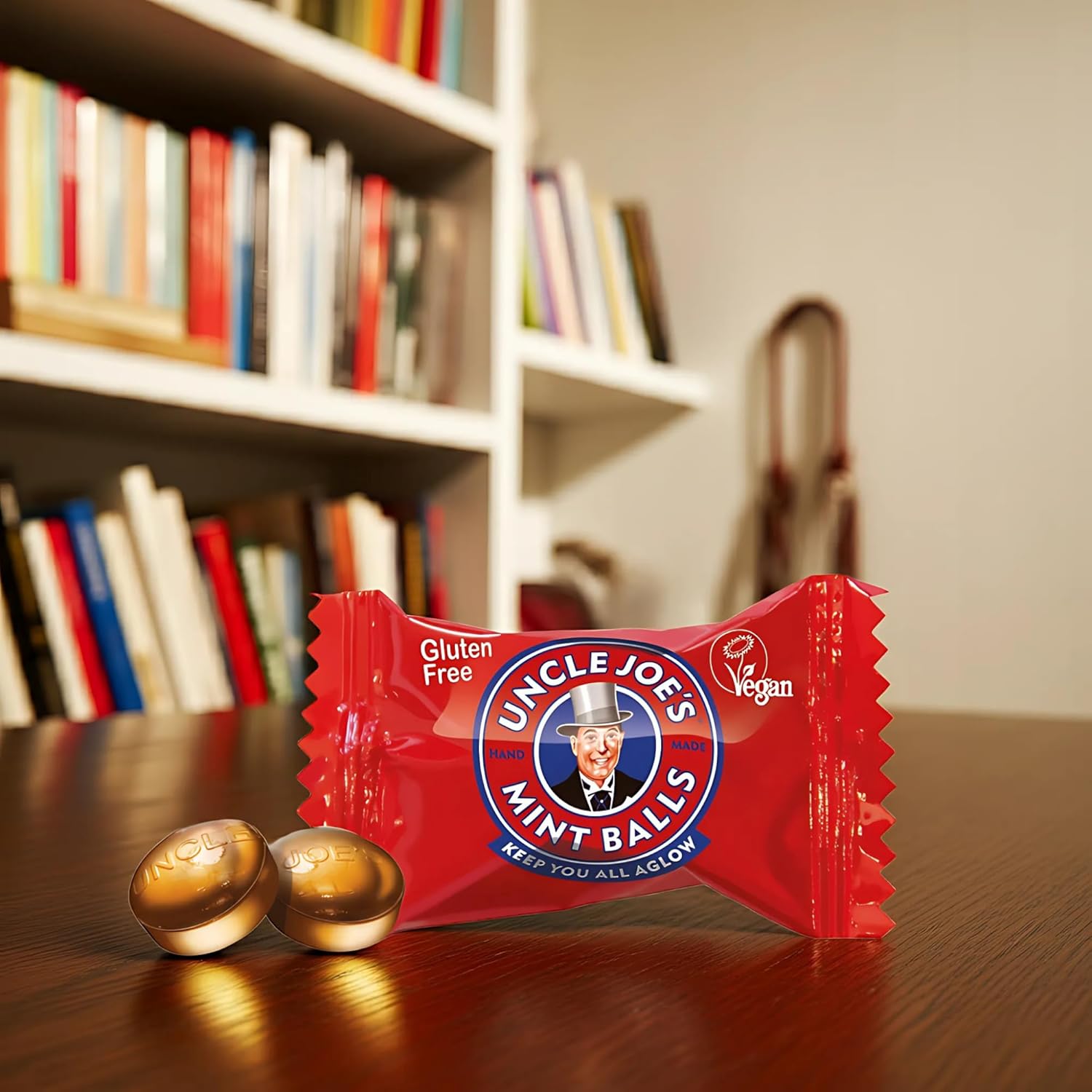 Uncle Joe’s Mint Balls Bulk Bag 2kg (4.41 lbs) | All Natural, Vegan, Gluten Free British Candy | Real Peppermint Oil Hard Candy | Individually Wrapped English Mints | Imported UK Breath Mints to Share