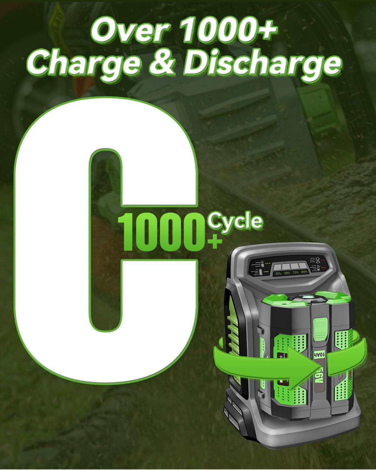 56V 10.0Ah Lithium-Ion Battery Replacement for EGO 56V Battery BA5600T, 1-Pack - Image 3