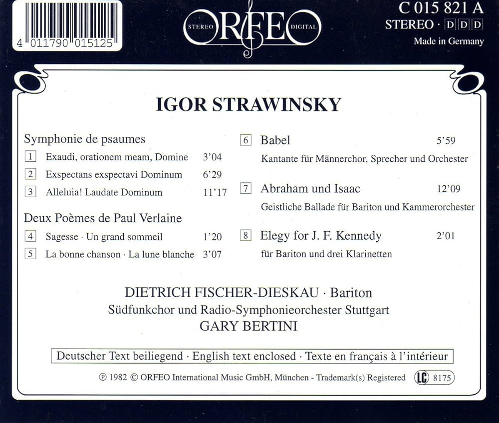 Amazon.co.jp: ストラヴィンスキー:詩篇交響曲 他 [Import