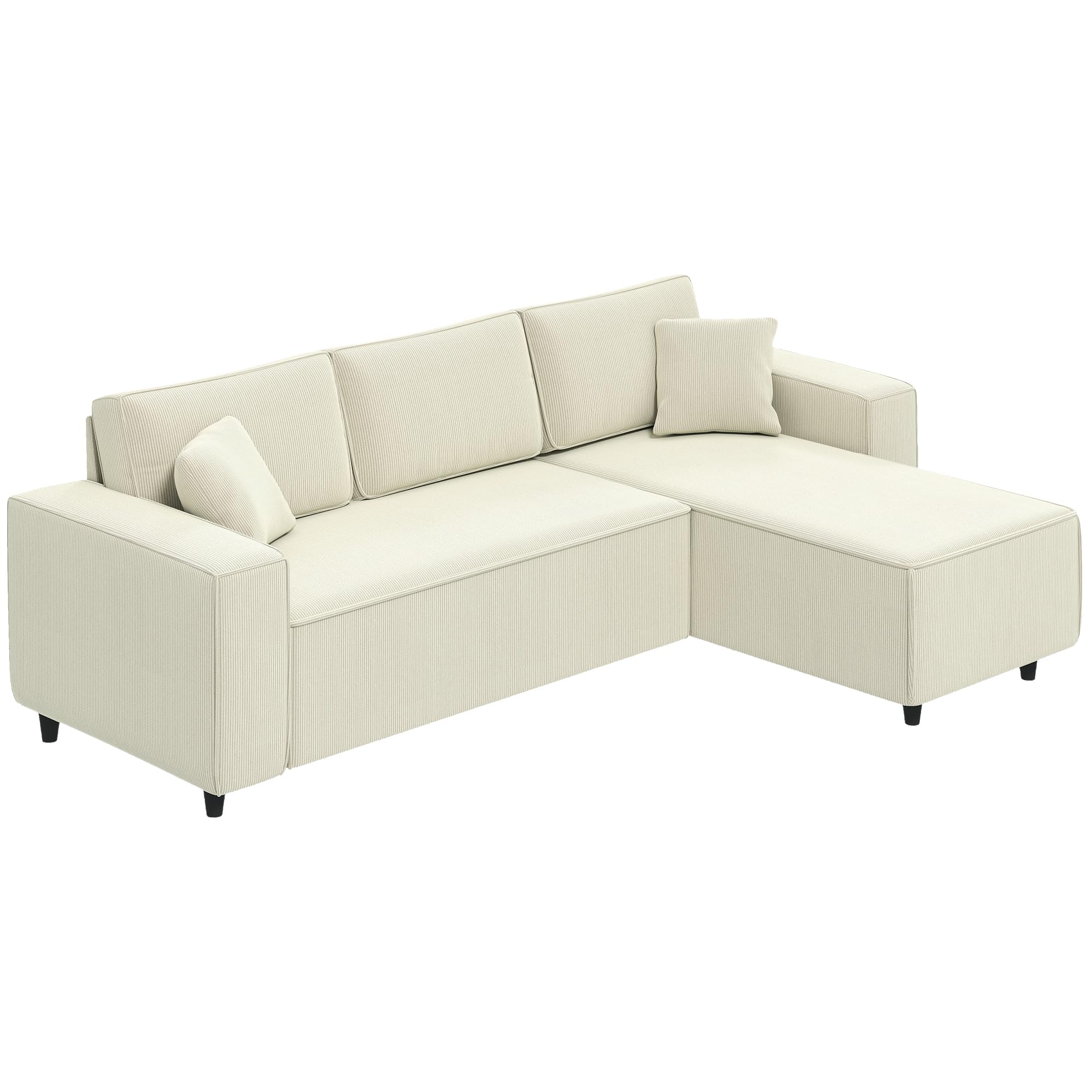 HOMCOM Sectional Sofa with Changeable Chaise Lounge, 95
