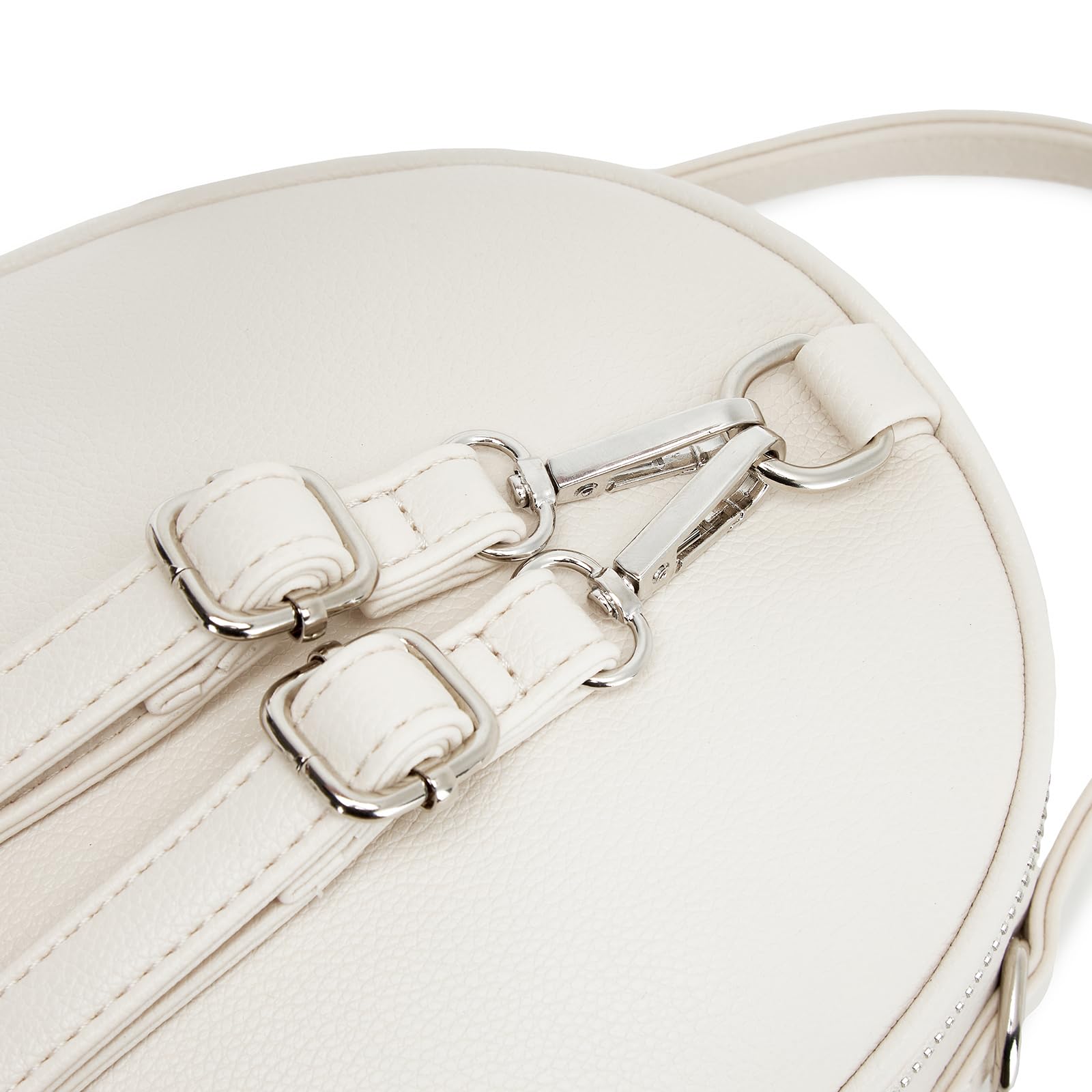 Miss Lulu Damen Handtasche Mini Rucksack Kleiner Eleganter Cityrucksack für Frauen Leichter Reiserucksack mit Abnehmbarem Riemen und 4 Reißverschlusstaschen