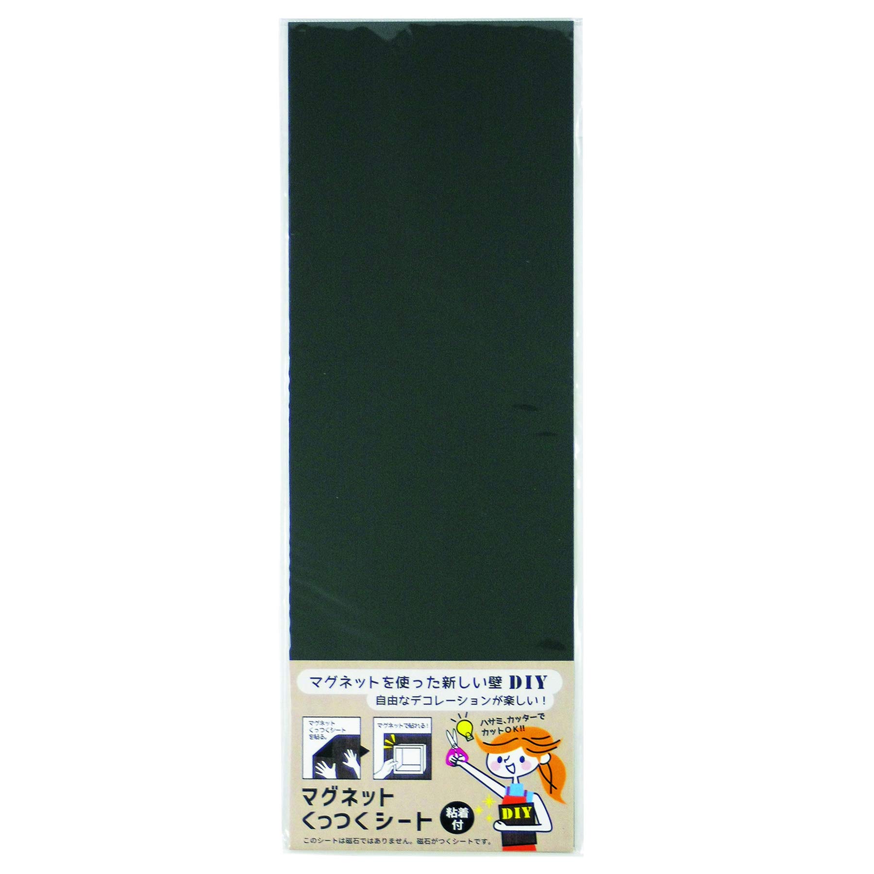 Daido Hunt Magnetic Sheet [Single Sided Adhesive] Magnetic Stick Sheet 10177701, Black, Height 11.8 x Width 3.9 inches (30 x 10 cm)