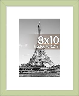 upsimples 8x10 Picture Frame, Display Pictures 5x7 with Mat or 8 x 10 Wi...