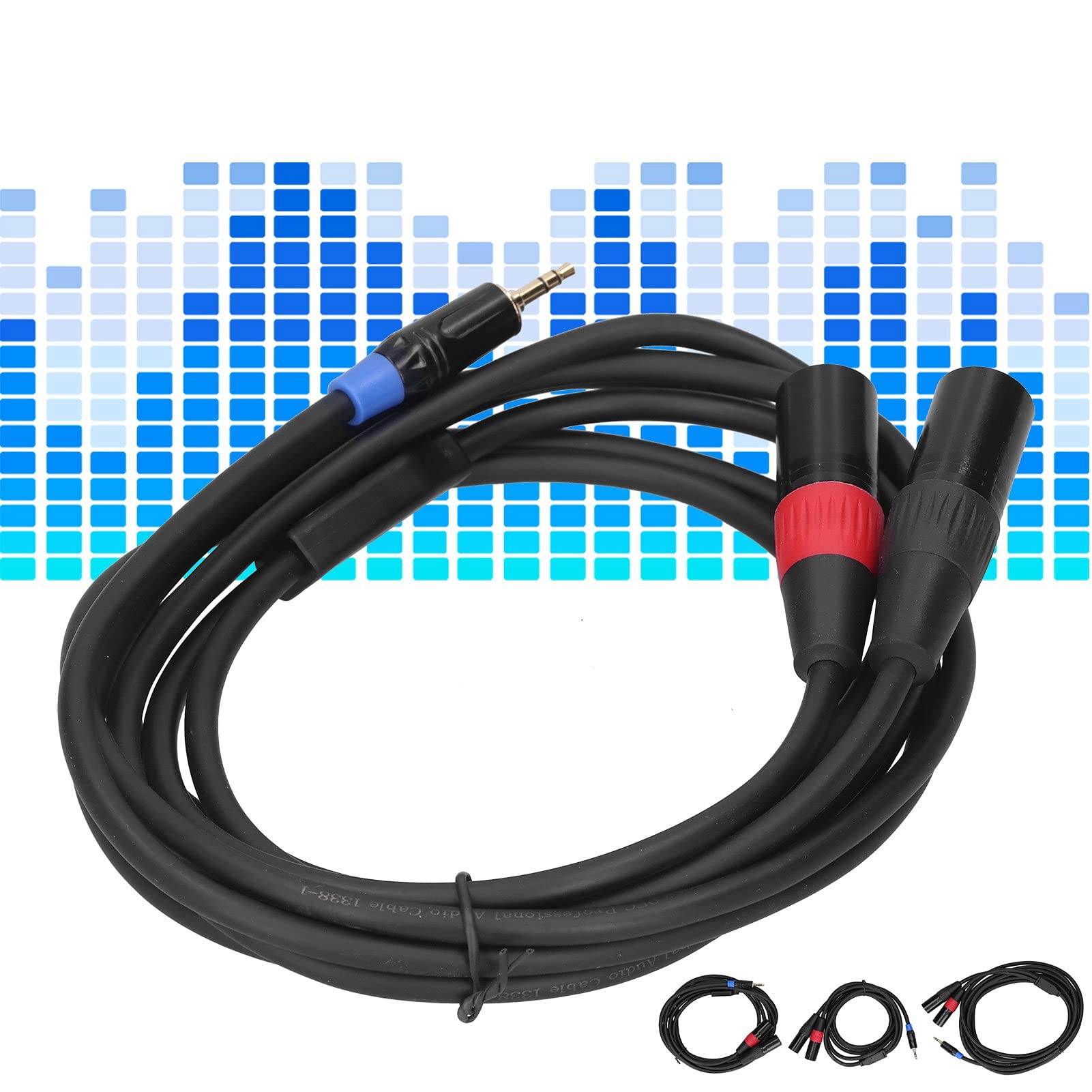 Scheda Audio Cavo Audio SiYear XLR Maschio A Doppio Jack 6.35mm TS - Adattatore Y Splitter 4.5m Per Microfoni E Mixer Leggio Musicale - Foto 8
