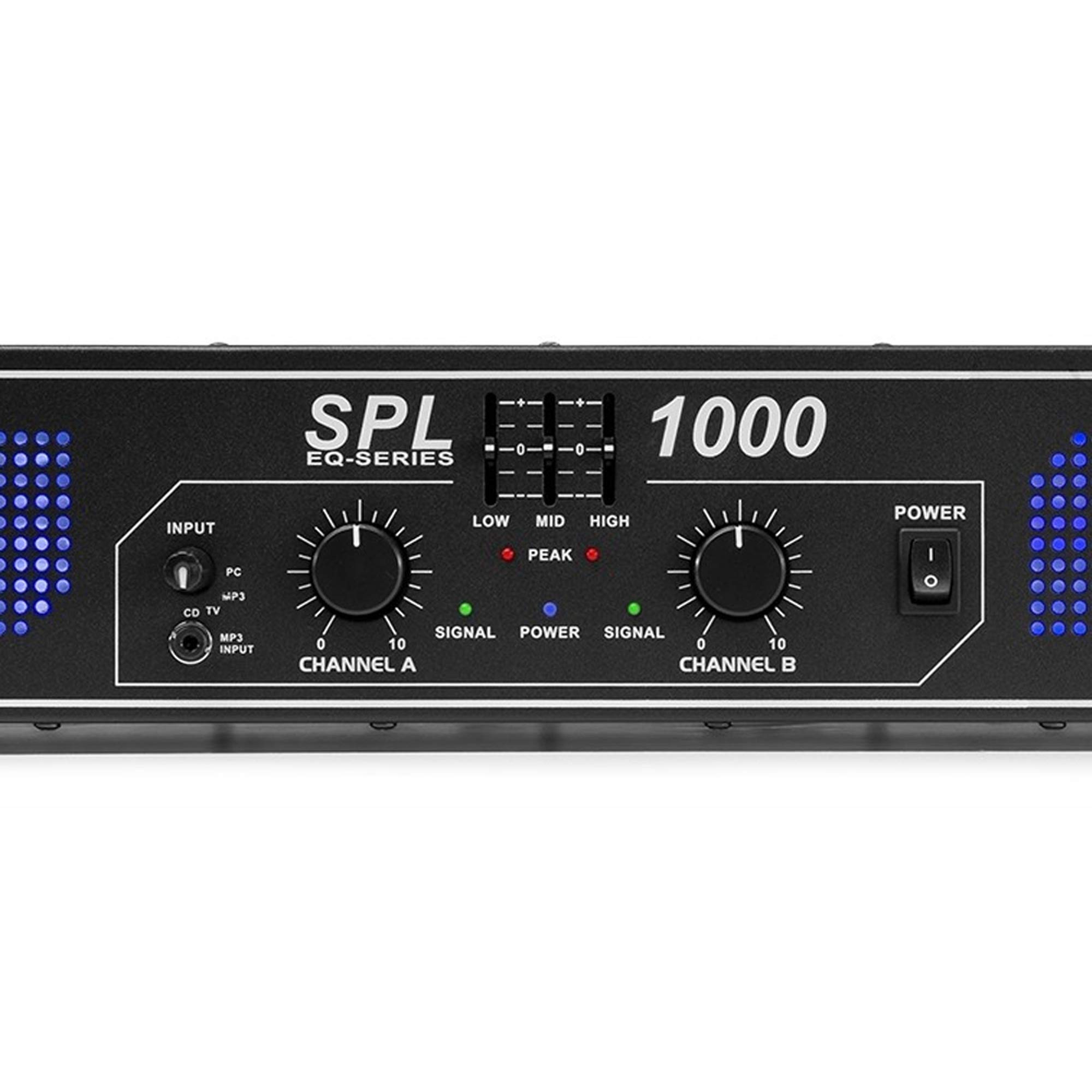 Skytec SPL1000 Stereo Power Amplifier Home HiFi 19 Inch Rack Mount PA