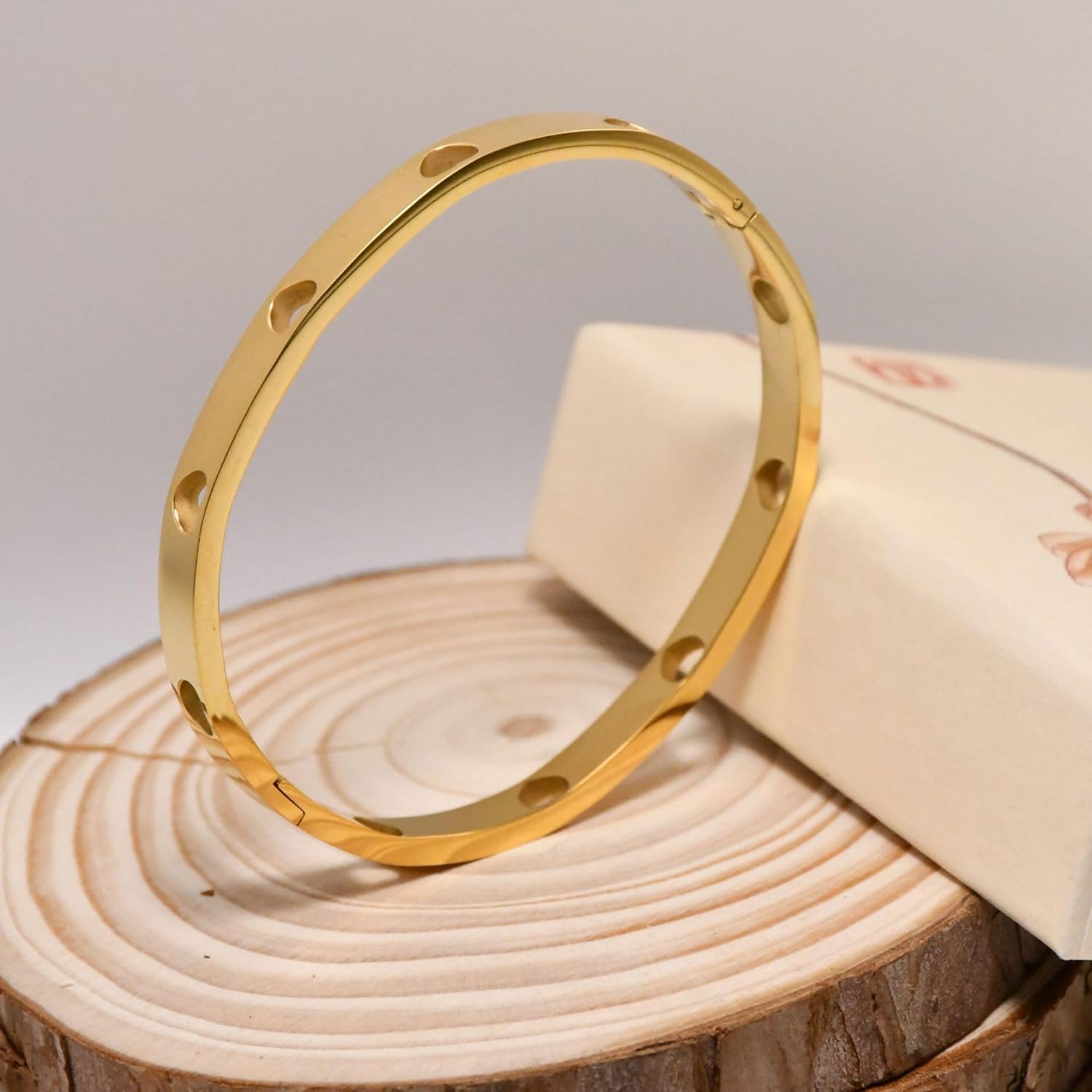 Baby Infant Toddler Kids Girls Heart Bangle Bracelet, Gold Silver Rose Gold 3 Colors 316L Stainless Steel Cuff Bracelets With Heart Shape,Jewelry Gifts For Birthday - Image 9