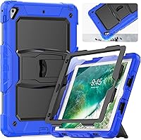 Vista 1 de HXCASEAC Funda a prueba de golpes para iPad de 6ª/5ª generación, Air 2 / Pro de 9.7 pulgadas con protector de pantalla, soporte integrado, duradera