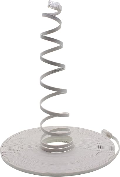 1aTTack.de 3,0 m - Weiss - 5 Stück - Cat.6 Flaches Netzwerkkabel Cat6 Flachkabel Ultra Flach Cat.6 Patchkabel 1000 Mbit/s Gigabit LAN (RJ45) Flach Slim Micro 3m 5 Stück weiss - 5