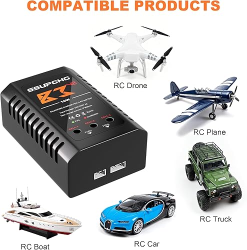 Miniatura 6 de Cargador de batería para batería LiPo 2S 3S, cargador de equilibrio para batería de enchufe XHR, cargadores Lipo para juguete y modelo RC,