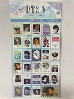 V テテ グッズ スタンプステッカー stamp sticker メッセージカード付き (Ｖ) ST [並行輸入品]