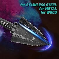Vista 2 de Step Drill Bit for Metal, 1-3/8" to 7/8", Drill Bit Set for SS, Hard Metal, Wood, HEX Shank, 3-Steps. #207