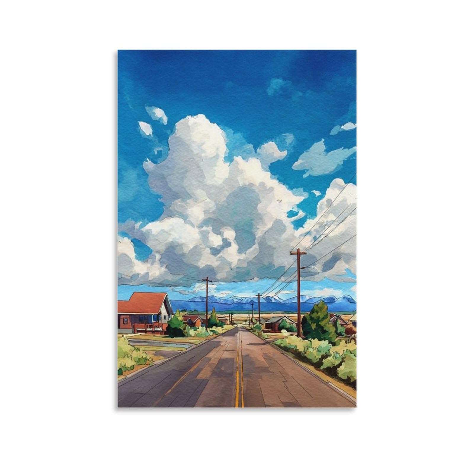 ZBBGGOZ Hurricane Posters 24x36inch(60x90cm) Vintage Watercolor Canvas Art