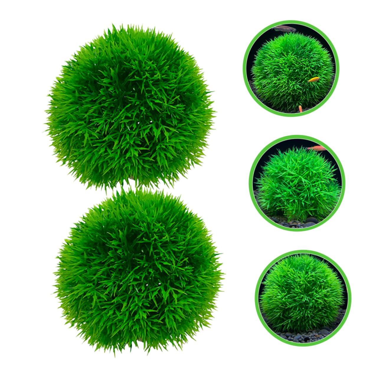 MAGICLULU 6stücke Aquarienpflanzen Wasserpflanzen Simulierte Grasball-Dekoration Für Fischbehälter Teich Und Aquarienlandschaft Und Für Fische