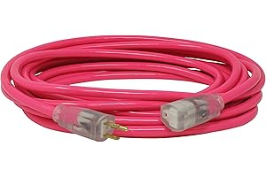Coleman Cable 2577SW000A EXTCORD, 12/3 SJTW 25' COOL PINK LE SW+