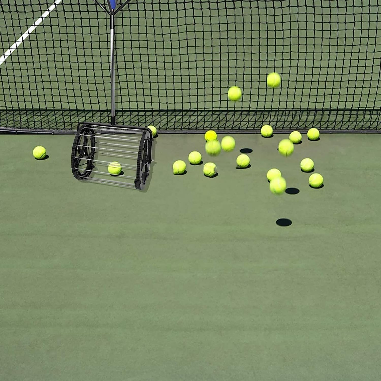 Raccoglitore di palline da tennis portatile, raccoglitore automatico di palline da tennis, adatto per palestre, club