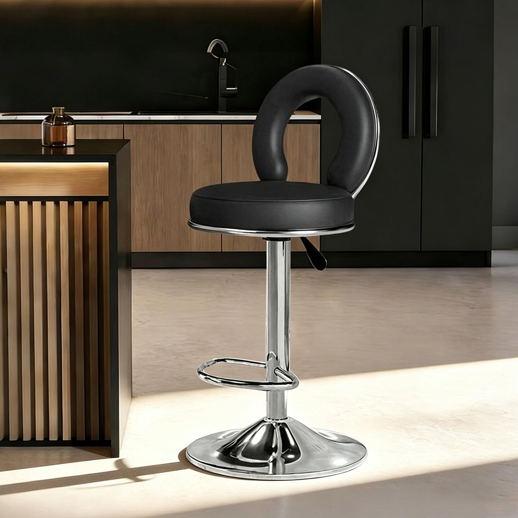 JUXDZISHW Adjustable Swivel Bar Stools, Modern Counter Height Barstools