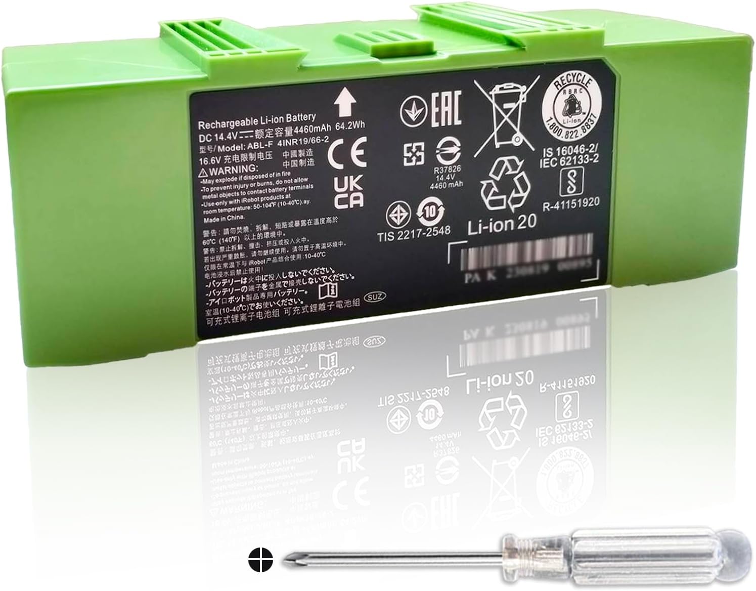 ABL-F Battery for iRobot Roomba i7 i7+ 7158 7150 7550 7558 i3 i3+ 3150 i4 i4+ 4150 i8 and e5 e6 e5150 e6198 Replacement Battery for Roomba i and e Series (not for iRobot Roomba Combo Series)