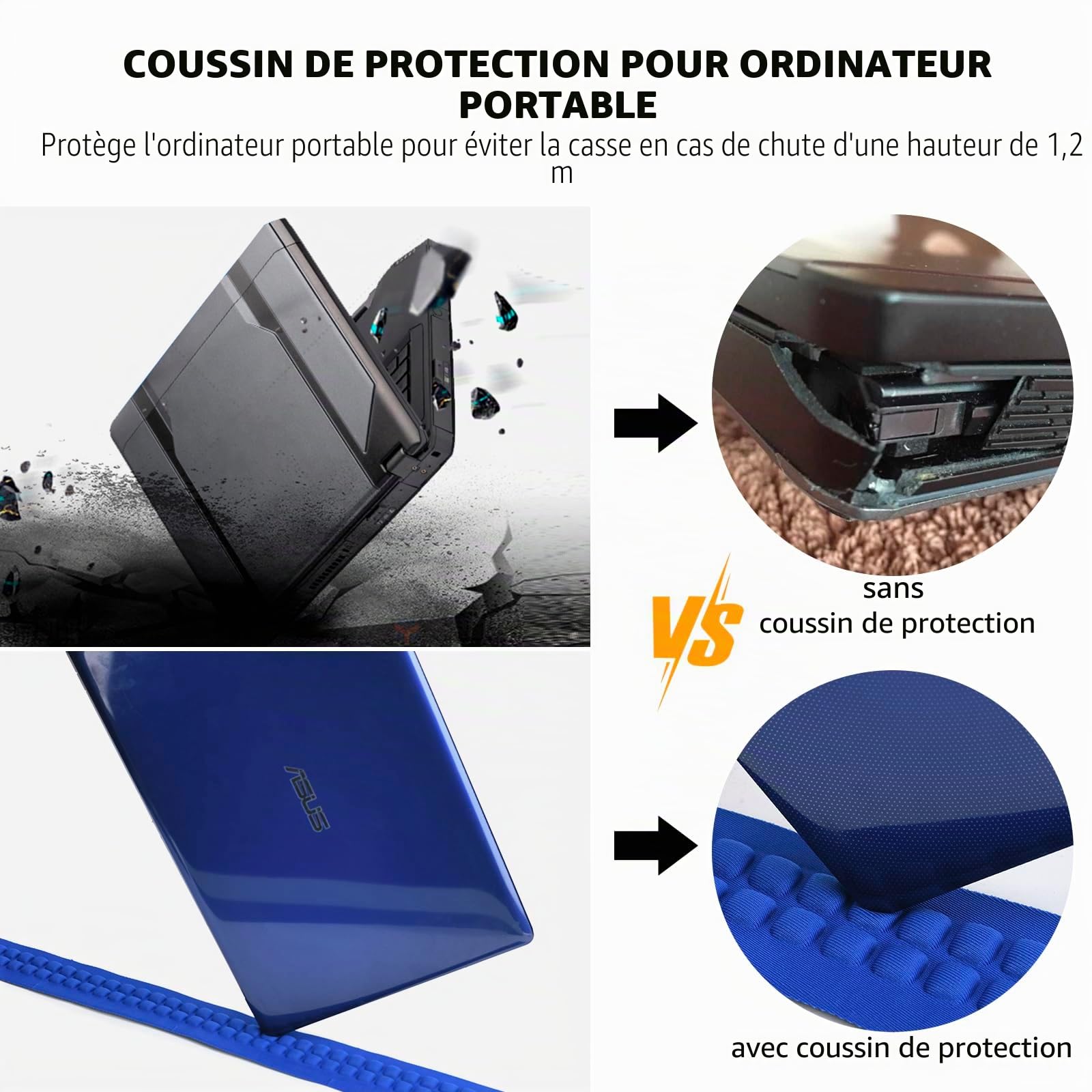 Sac à Dos Ordinateur Portable 17 Pouces Homme Fonctionnel Sac à Dos PC Portable avec USB Charging Port Imperméable Antivol pour Collège Affaire Scolaire Voyage - Noir