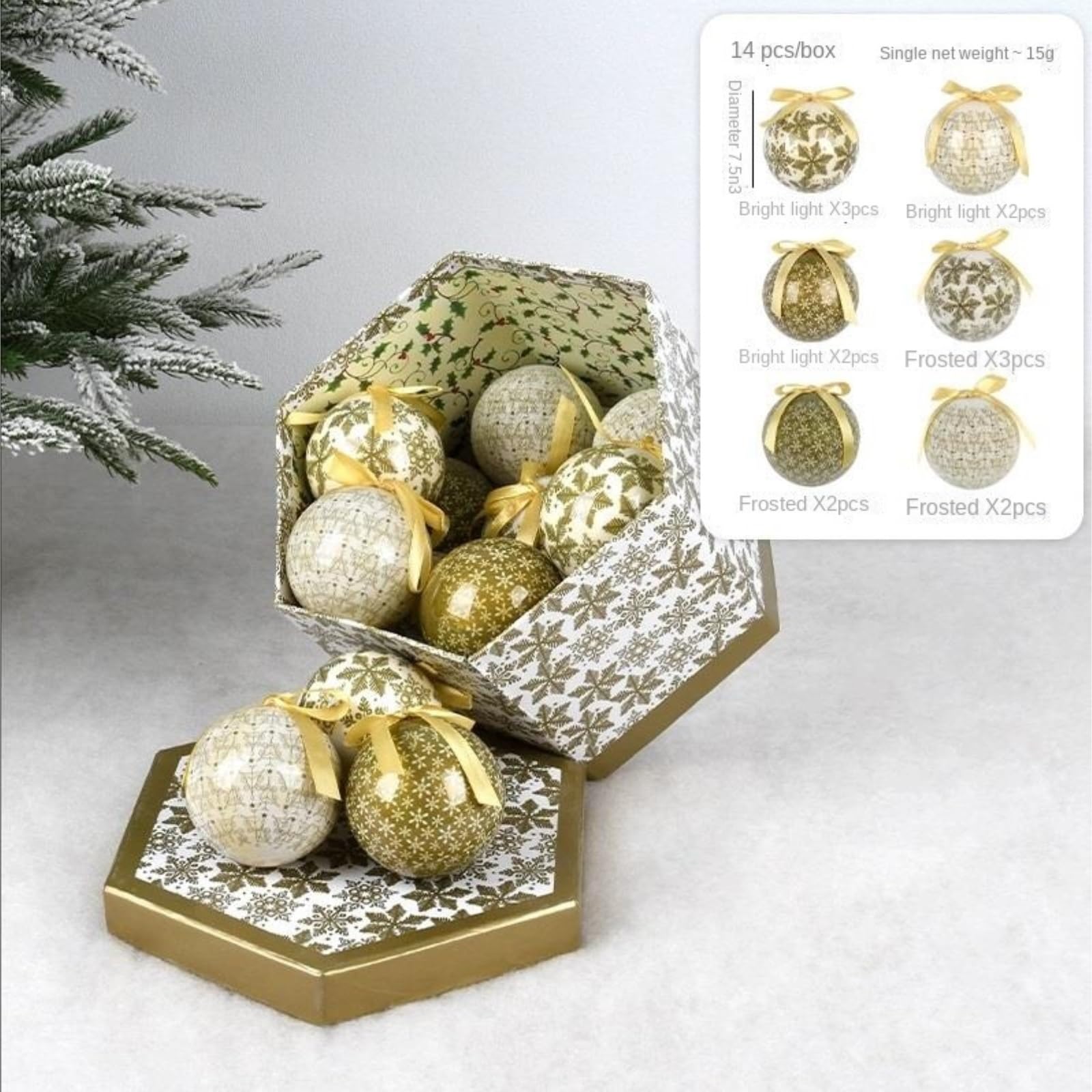 Baumschmuck 14 Christbaumkugeln Mit 7,5 cm Durchmesser Zur Dekoration Ihres Zuhauses Weihnachtskugeln(Multi-colored3)