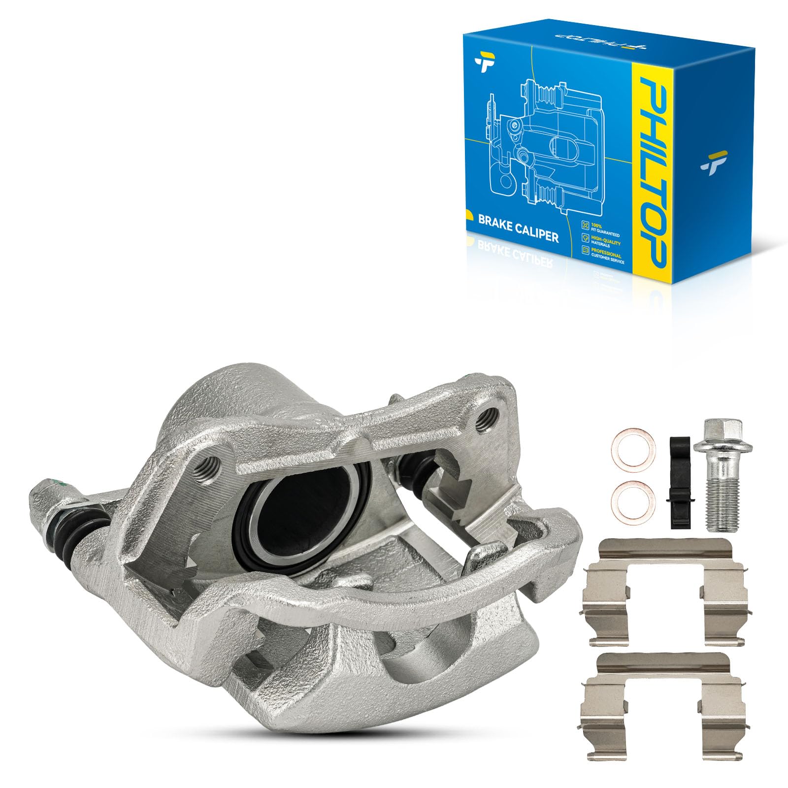 PHILTOP Front Brake Caliper Compatible with 2005-2010 Cobalt, 2003-2007 Ion, 2007-2009 G5, 18-B4880